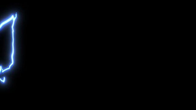 Blue Electric lightning spark loop effect animation