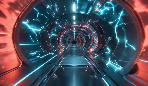 Advanced digital particles, glowing circuits, and futuristic energy patterns create a sci-fi visualization inspired by quantum technology