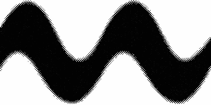 Halftone wave pattern on a white background