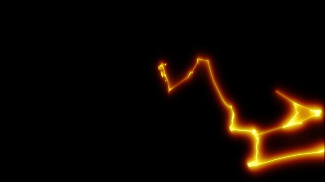 Gold Electric lightning spark loop effect animation