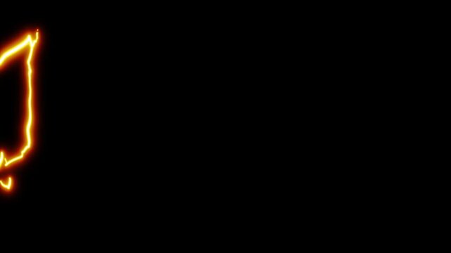 Gold Electric lightning spark loop effect animation