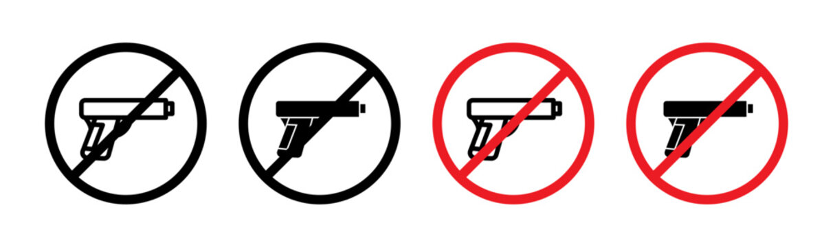 No gun icons collection