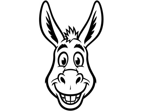 FUNNY DONKEY FACE SILHOUETTE