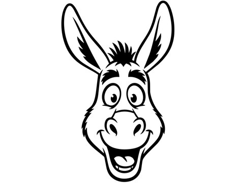 FUNNY DONKEY FACE SILHOUETTE