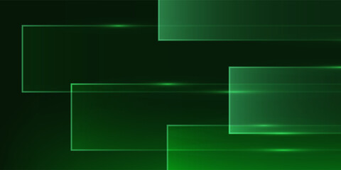 Fototapeta premium Abstract light green rectangle technology design