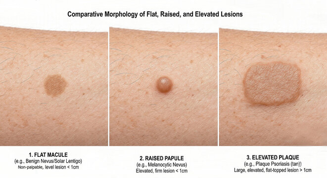 Macule, Papule and Plaque comparison &mdash; Macule Plate (52-90)