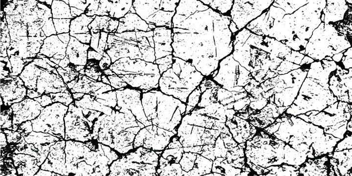 Cracked and weathered surface with a distressed texture, showing signs of age and wear, with deep fissures creating a dramatic visual.
