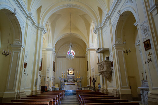 Santa Maria di Leuca, Puglia, southern Italy, basilica and promontory