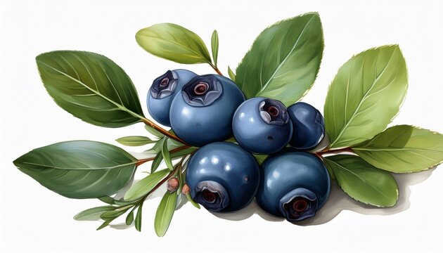 Evergreen Huckleberry Transparent Background Isolated Image Generative Ai