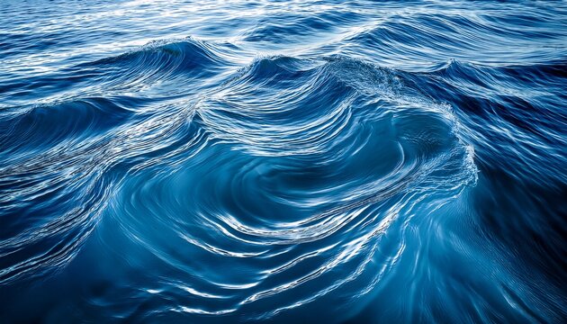Ocean Waves Texture One Color Background With Ripples On A Water Surface