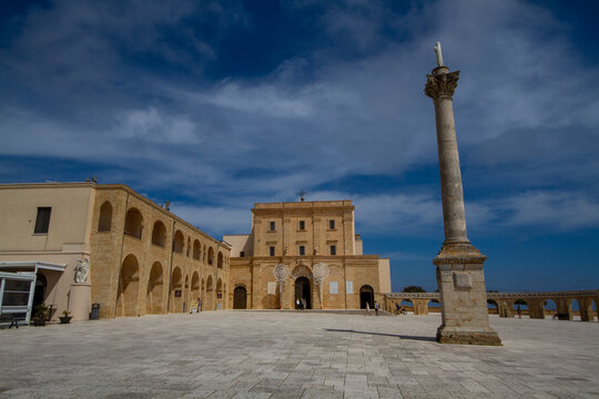 Santa Maria di Leuca, Puglia, southern Italy, basilica and promontory