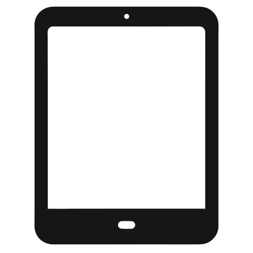 tablet device silhouette vector icon  bold geometr