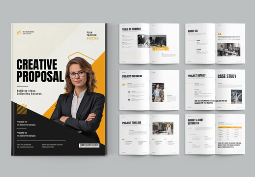 Creative Project Proposal Brochure Template Layout
