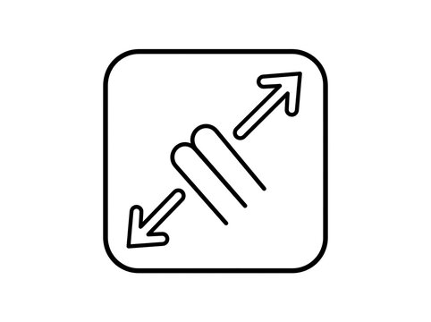 Two finger pinch to zoom gesture icon for touchscreen devices
