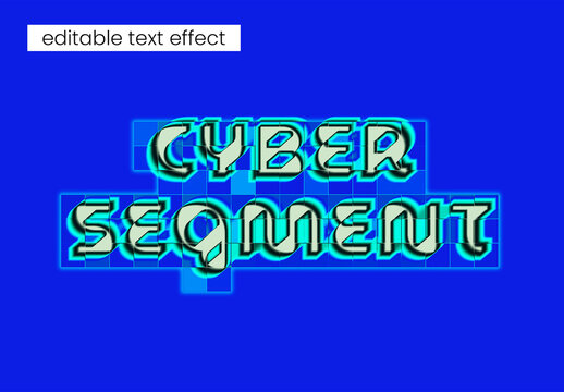 Cyber Segment Editable Text Effect