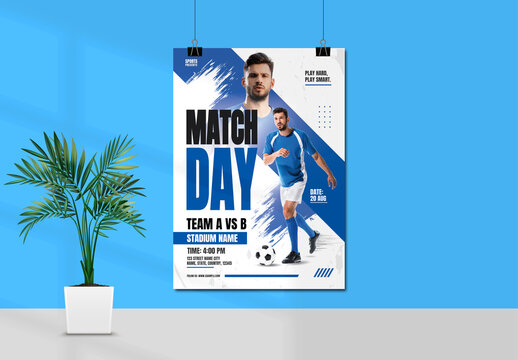 Soccer Match Day Sports Event Flyer Template