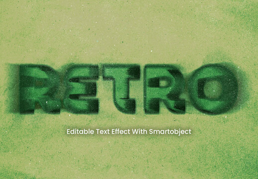 Retro Spray Paint Editable Text Effect Template