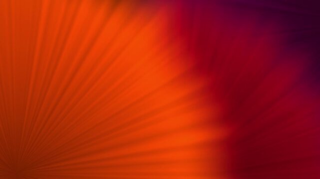 Red and orange radial sunburst light rays, animated retro rays background, seamless looping video, 4k