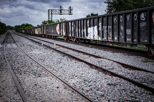 Railroad Tracks in Distance
