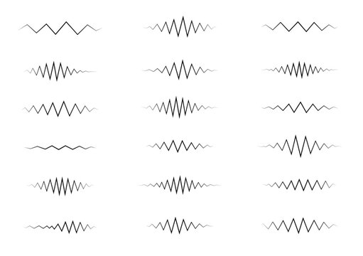 Transparent png abstract audio sound wave vector icon set with digital signal equalizer frequency modulation waves electronic music synthesizer track layout in black overlay soundwave monochrome beat