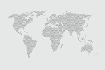 World Map Silhouette Flat Vector Illustration Isolated Background © tahir