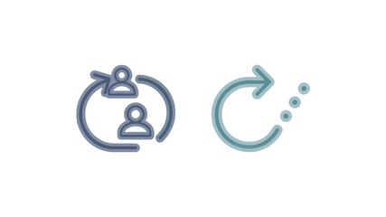 Fototapeta premium Refresh Cycle People Icon