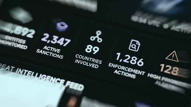 Global Sanctions Intelligence Dashboard Monitoring 4,892 Entities Across 89 Countries