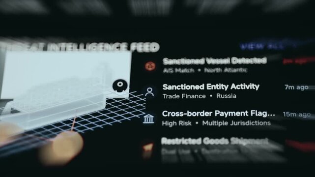 Threat Intelligence Feed Dashboard for Global Logistics Risk and Sanctions Compliance Monitoring