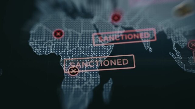 Global Risk Map Highlighting Africa Regions Associated with Sanctioned Entities