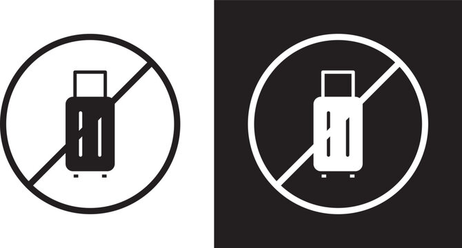Forbidden luggage sign