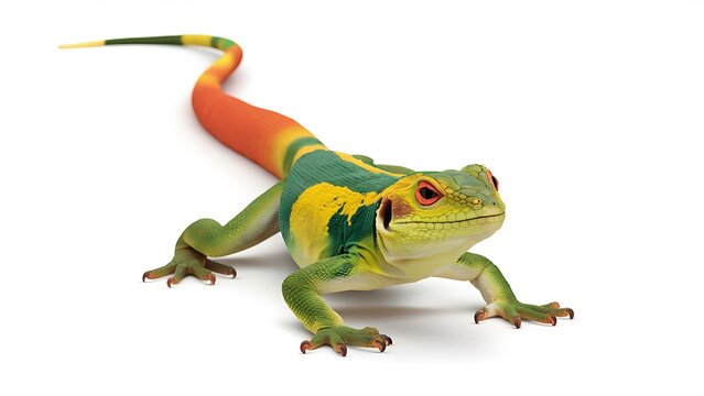 Colorful gecko with vibrant markings perched