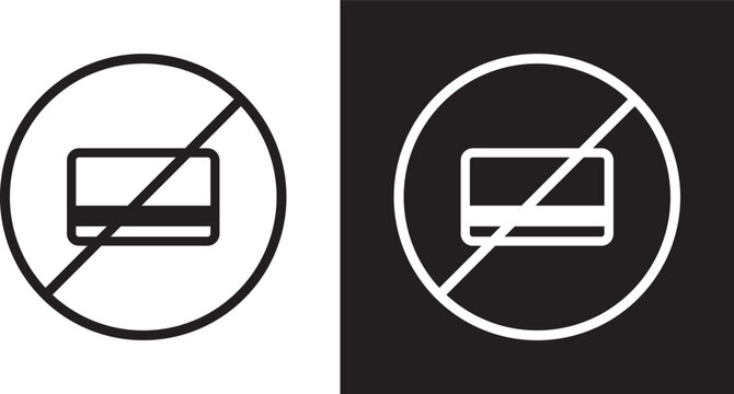 No credit card sign