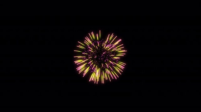 Isolated Glowing Firework Explosion VFX Loop