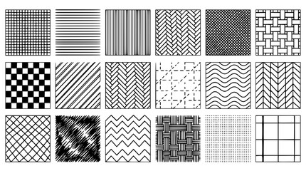 Fototapeta premium Black and white vector graphic patterns for design and backgrounds