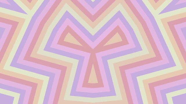 Abstract pastel chevron pattern with soft hues creating a symmetrical design perfect for backgrounds and textures; trendy pastel colors