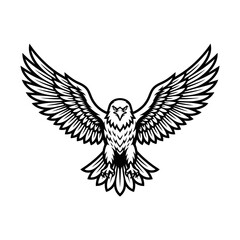 Fototapeta premium Flying owl with spread wings soaring.