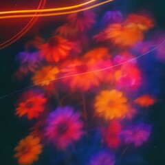 Obraz premium Vibrant abstract floral dreamscape