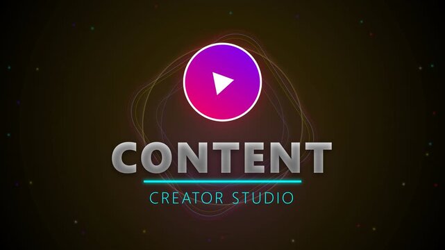 Abstract Digital Content Creator Studio Intro Animation