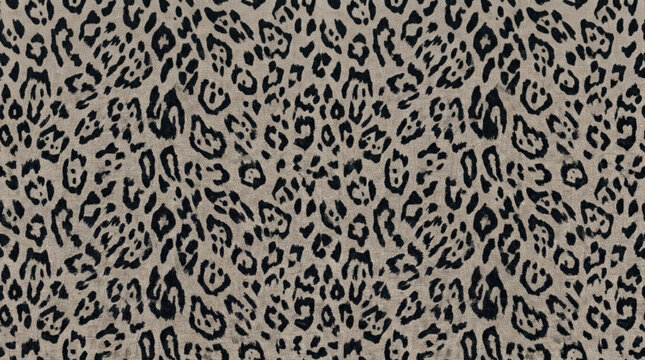 Close-up of Leopard Print Pattern with beige and black irregular spots and shapes for fashion design and animal print style