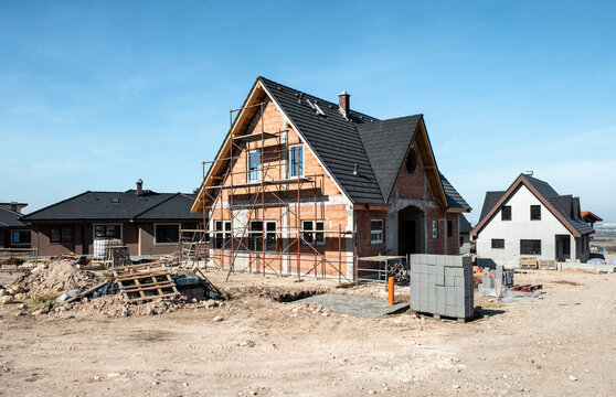Bulgaria, Plovdiv, one-family house under construction
