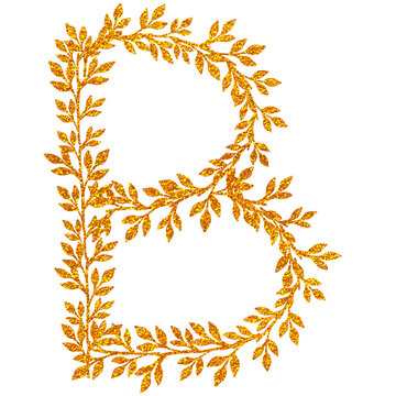 Golden Leaf Initial Illustration