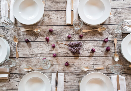 Autumnal laid table