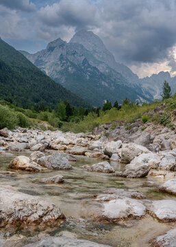 Slovenia, landscape in the Julian Alps near Log Pod Mangartom.