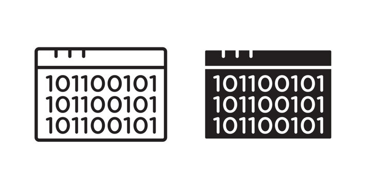 Binary code icon