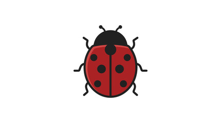 An illustration of a ladybug with distinctive red and black spots © Kill