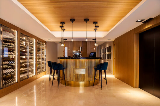 Elegant restaurant bar