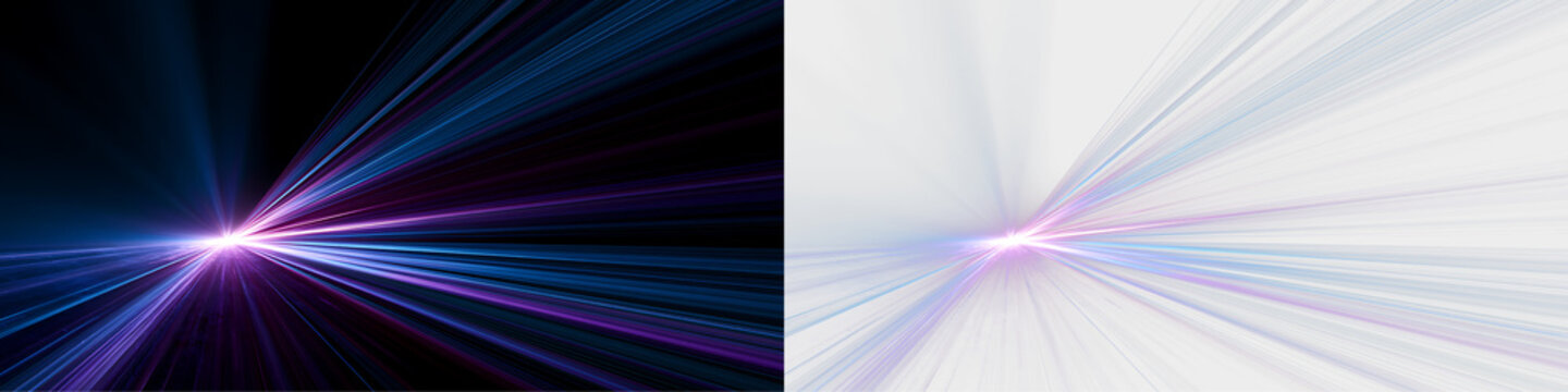 High Velocity Neon Rays on Transparent Background PNG