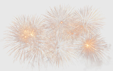 Obraz premium Luxury Golden Fireworks Explosion for Celebration PNG