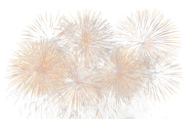 Obraz premium Golden Holiday Fireworks with Radiant Glitter Overlay PNG