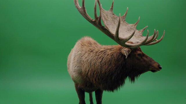Close-up slow-motion ram headbutt clash, dramatic horns collision, dynamic animal behavior, nature documentary style